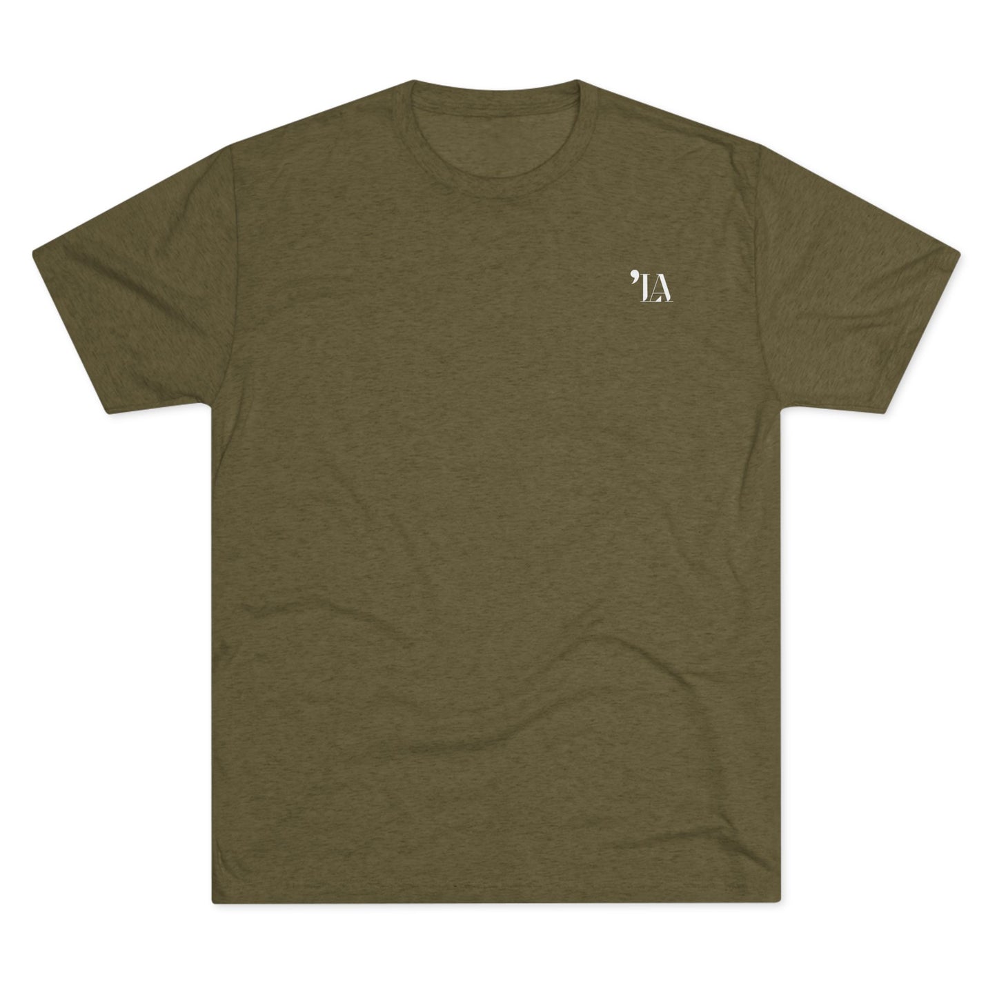 Subtle "LA" Logo Tee – Unisex Tri-Blend Crew by Next Level