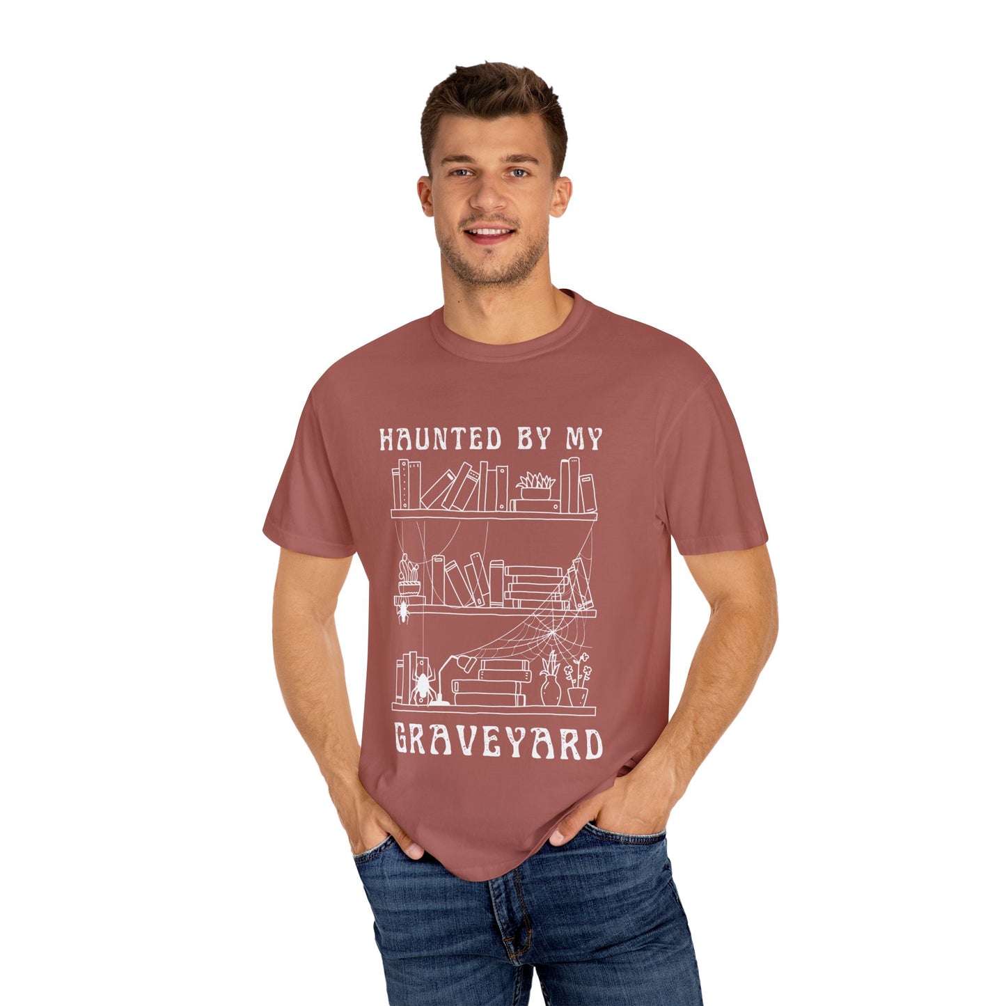 Haunted by My Graveyard of Unread Books T-Shirt – Comfort Colors 1717