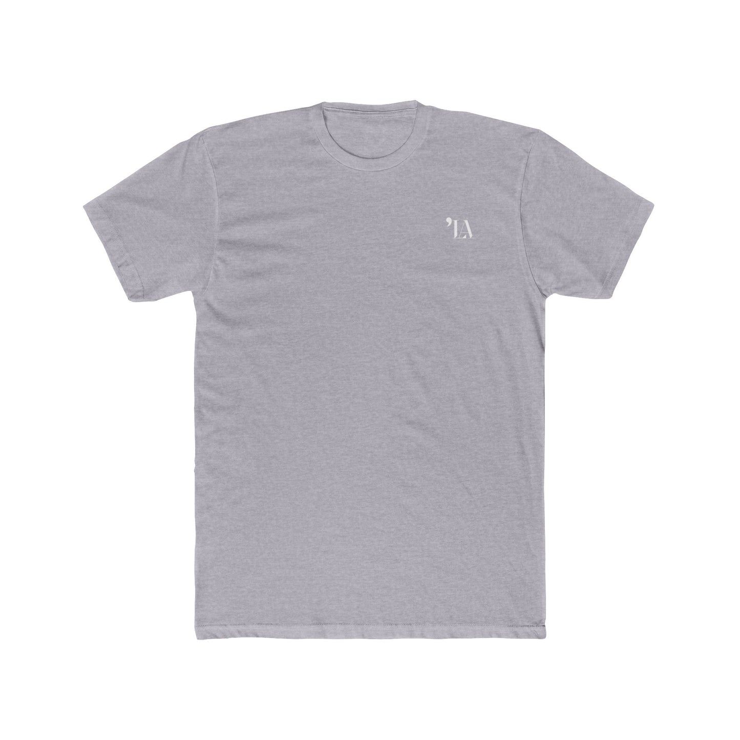 Subtle "LA" Logo Tee – Unisex Cotton Crew