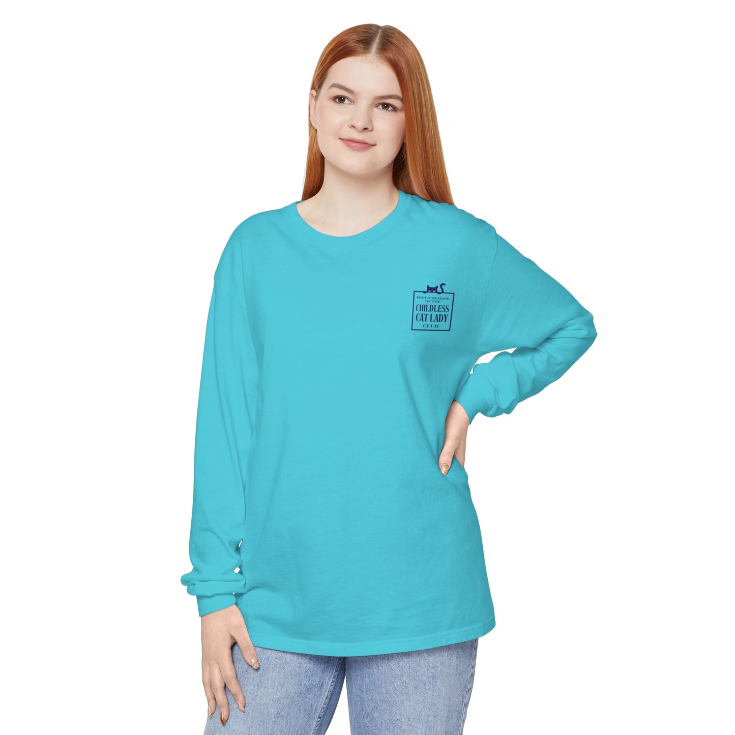 Proud Member of the Childless Cat Lady Society Long Sleeve T-Shirt – Comfort Colors Garment-Dyed