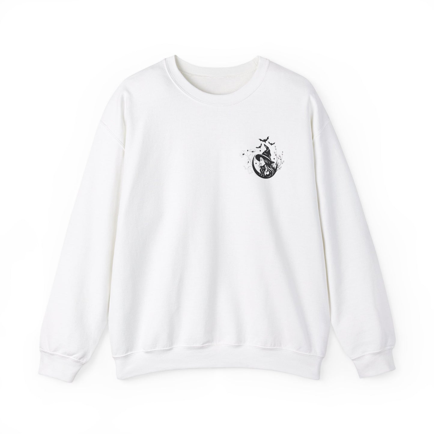 Midnight Reader Club Floral Witch Sweatshirt – Unisex Heavy Blend Crewneck