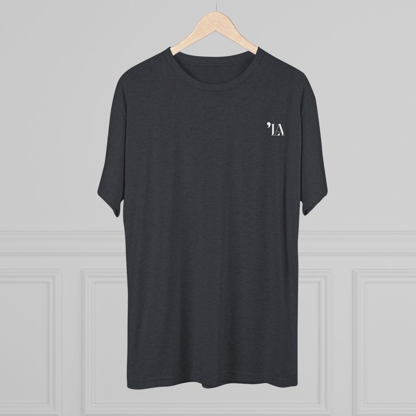 Subtle "LA" Logo Tee – Unisex Tri-Blend Crew by Next Level