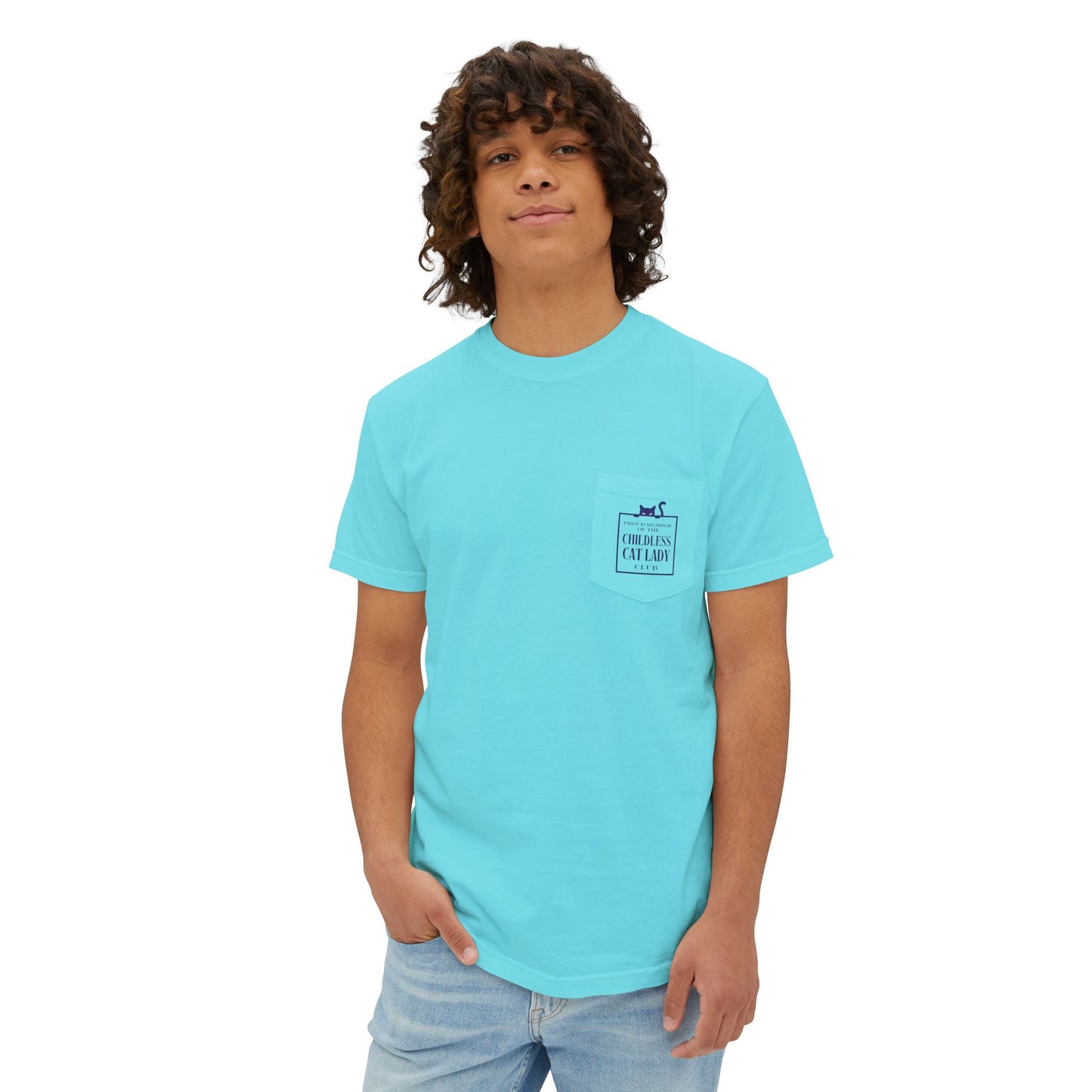 Proud Member of the Childless Cat Lady Society T-Shirt – Comfort Colors Pocket Tee