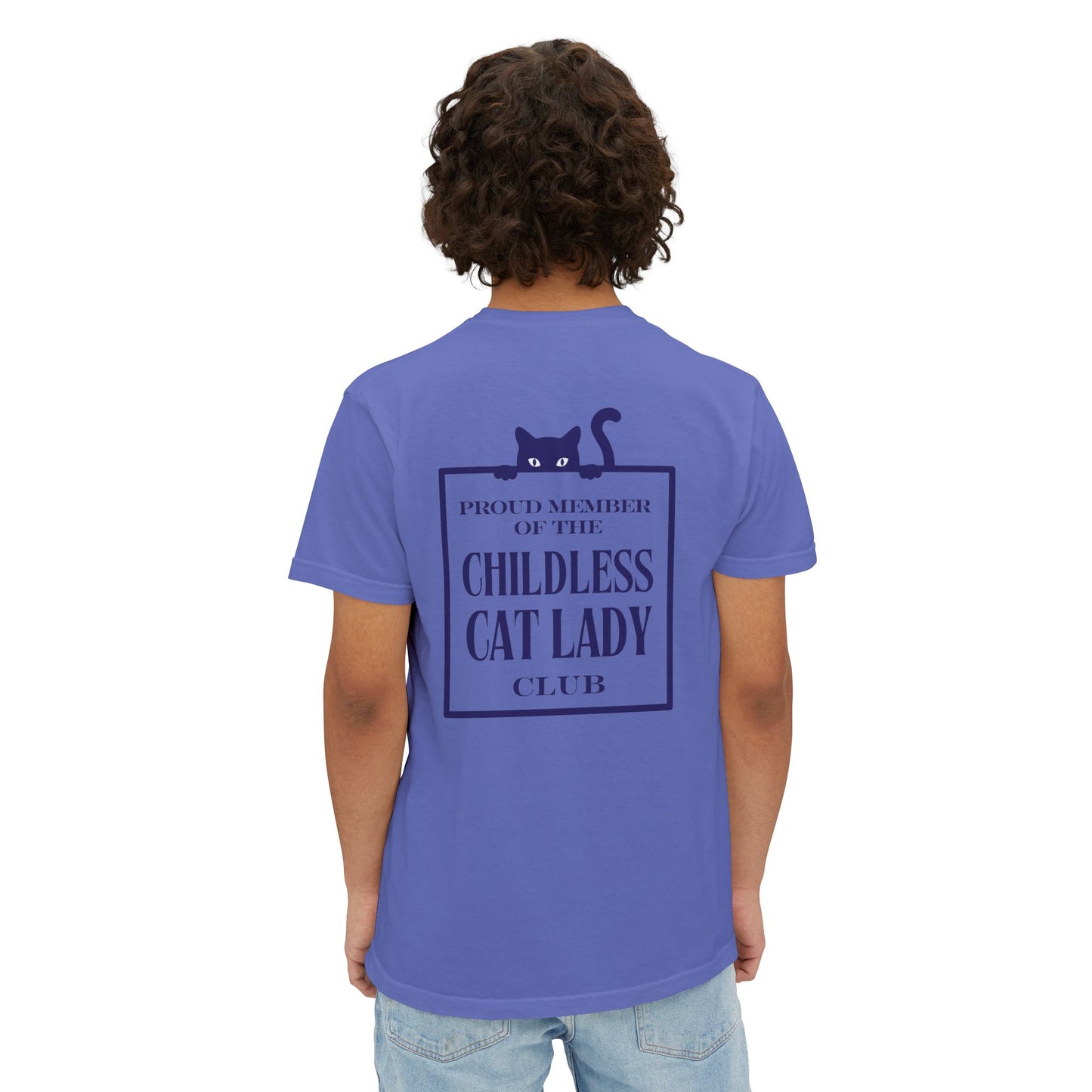 Proud Member of the Childless Cat Lady Society T-Shirt – Comfort Colors Pocket Tee