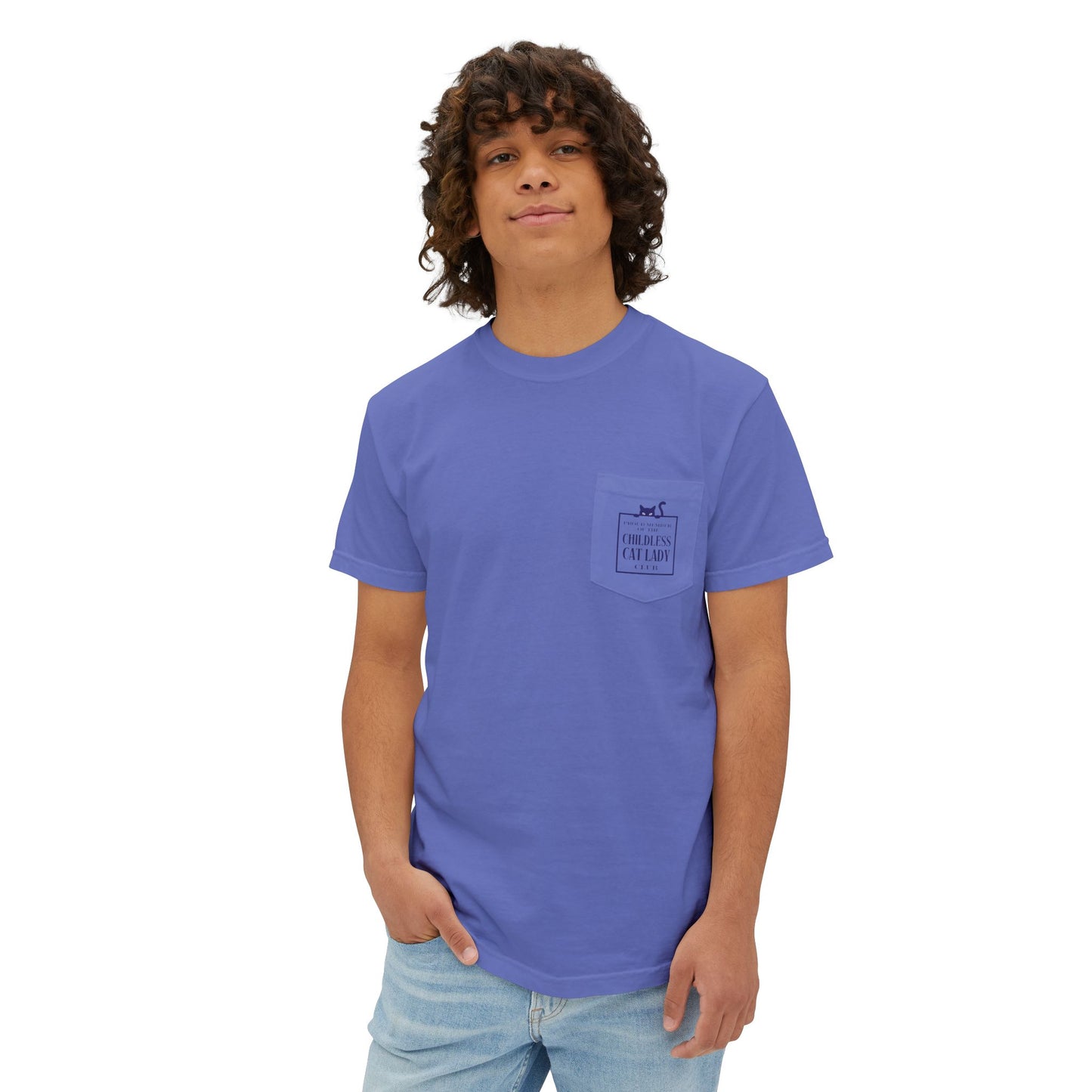 Proud Member of the Childless Cat Lady Society T-Shirt – Comfort Colors Pocket Tee