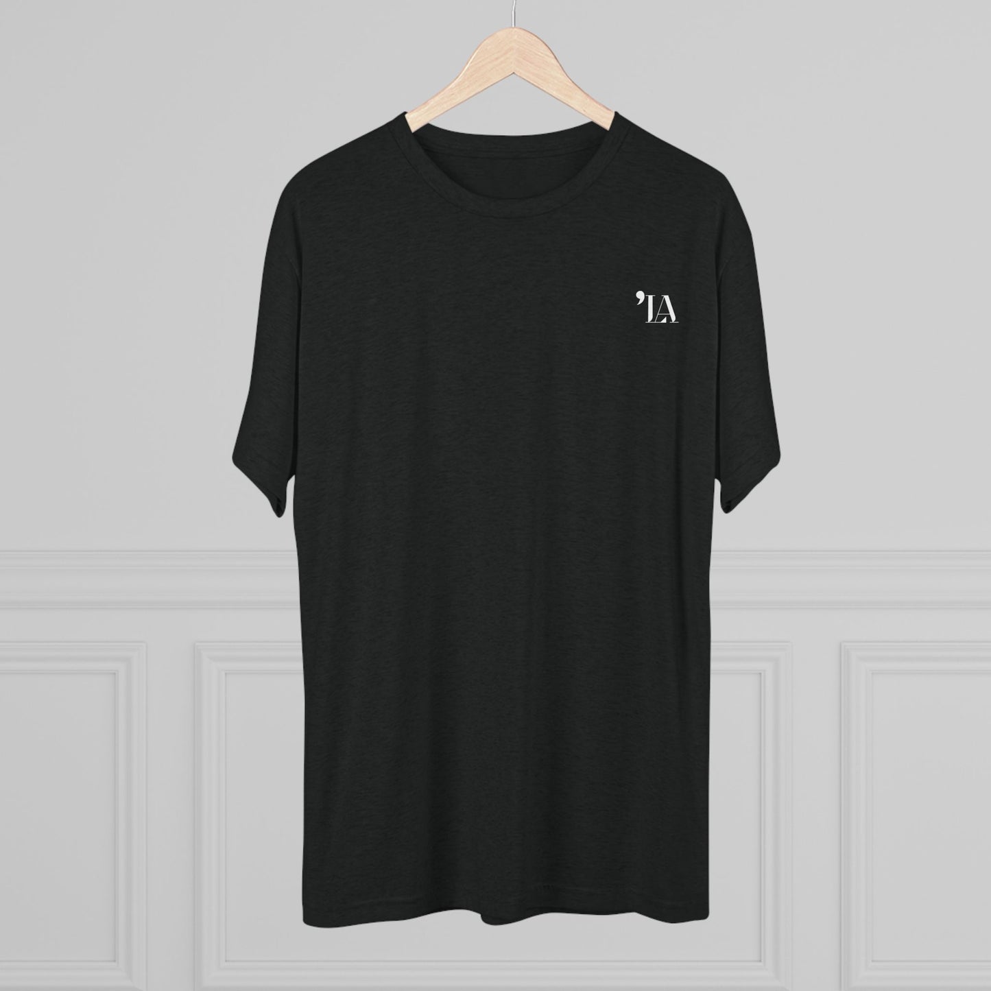 Subtle "LA" Logo Tee – Unisex Tri-Blend Crew by Next Level