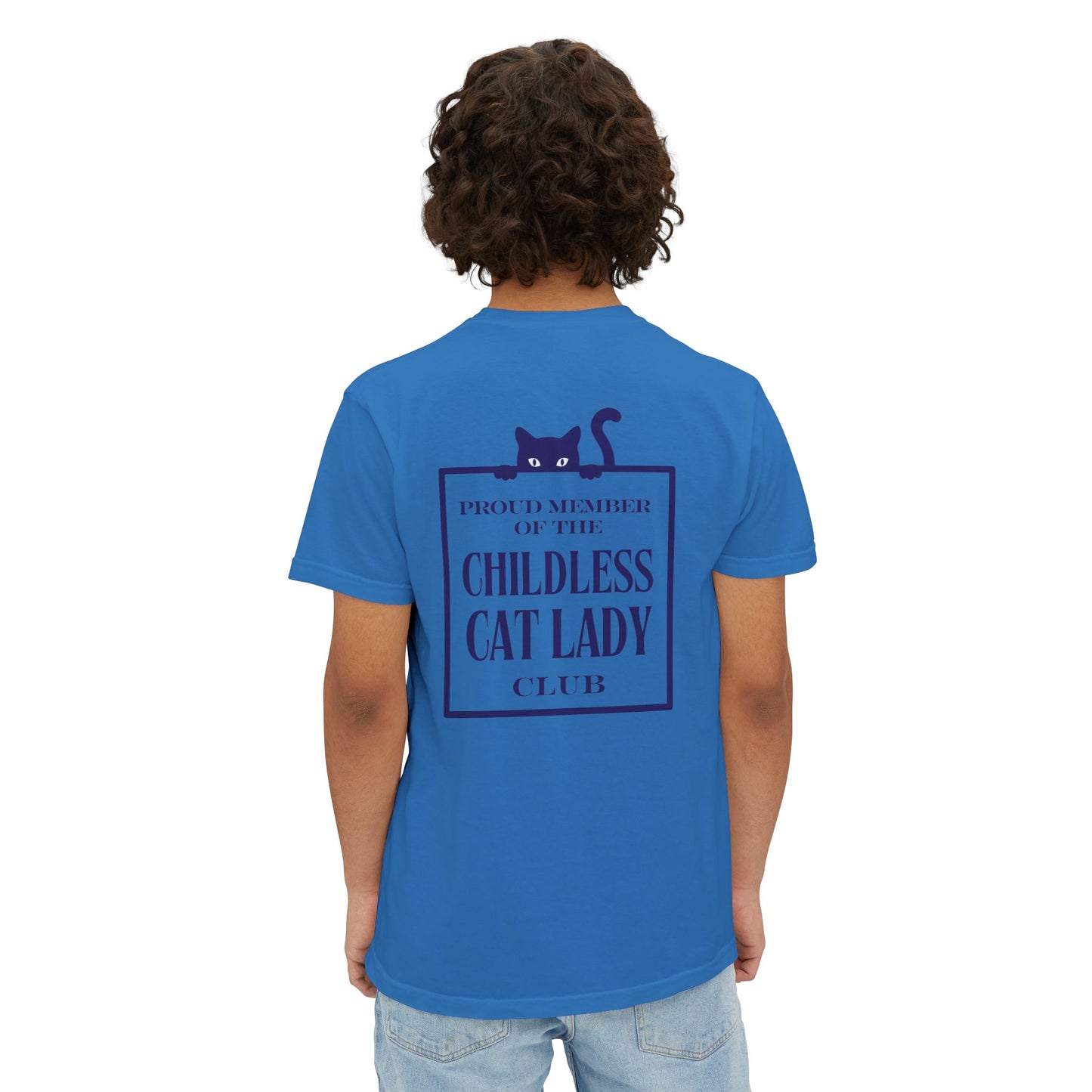 Proud Member of the Childless Cat Lady Society T-Shirt – Comfort Colors Pocket Tee