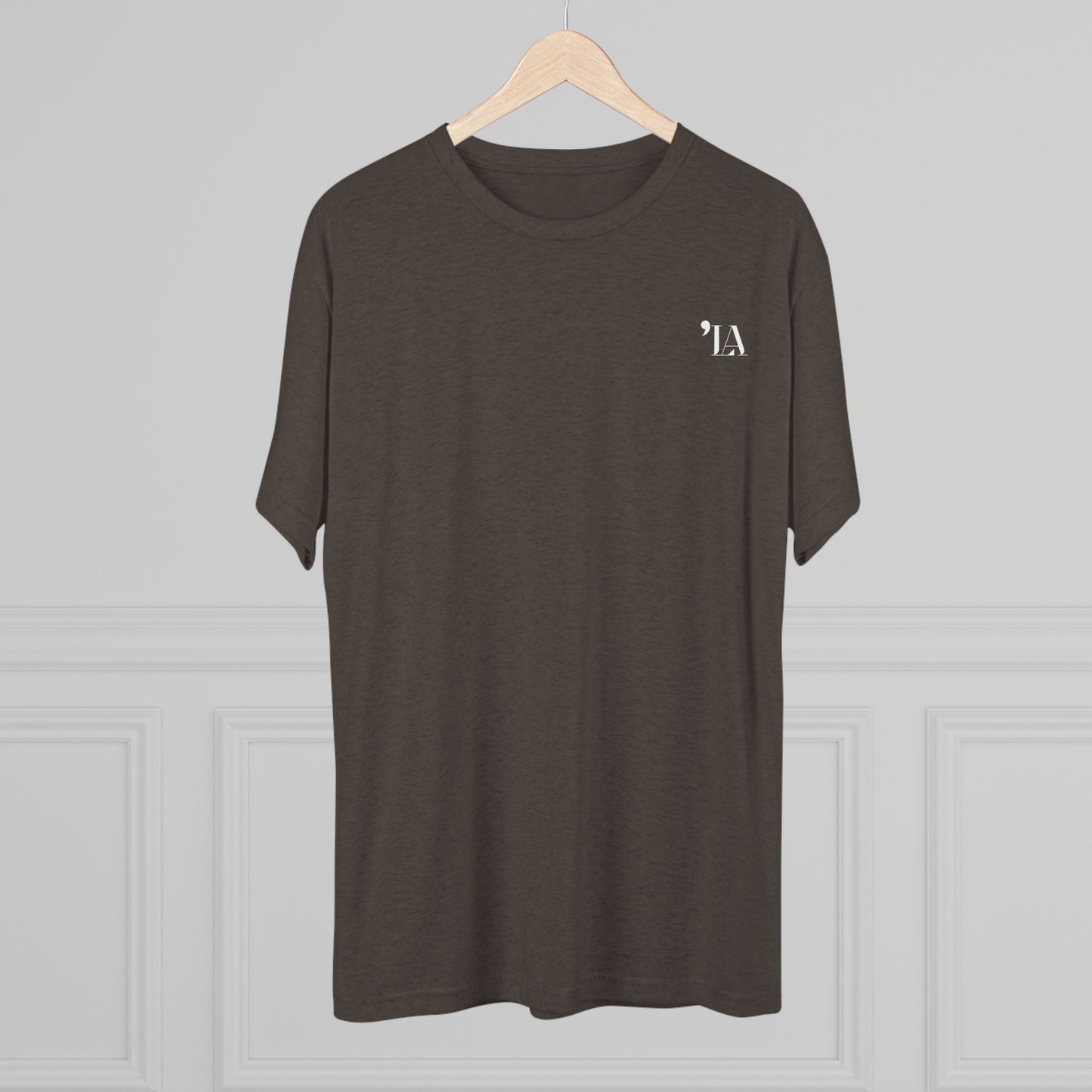 Subtle "LA" Logo Tee – Unisex Tri-Blend Crew by Next Level