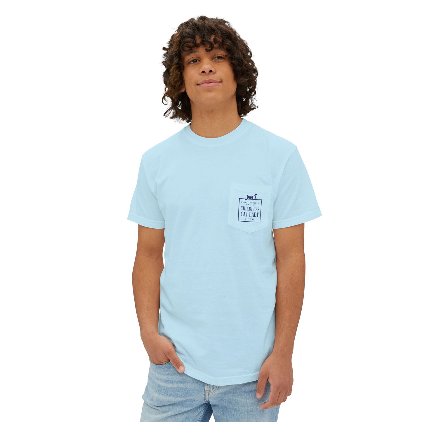 Proud Member of the Childless Cat Lady Society T-Shirt – Comfort Colors Pocket Tee