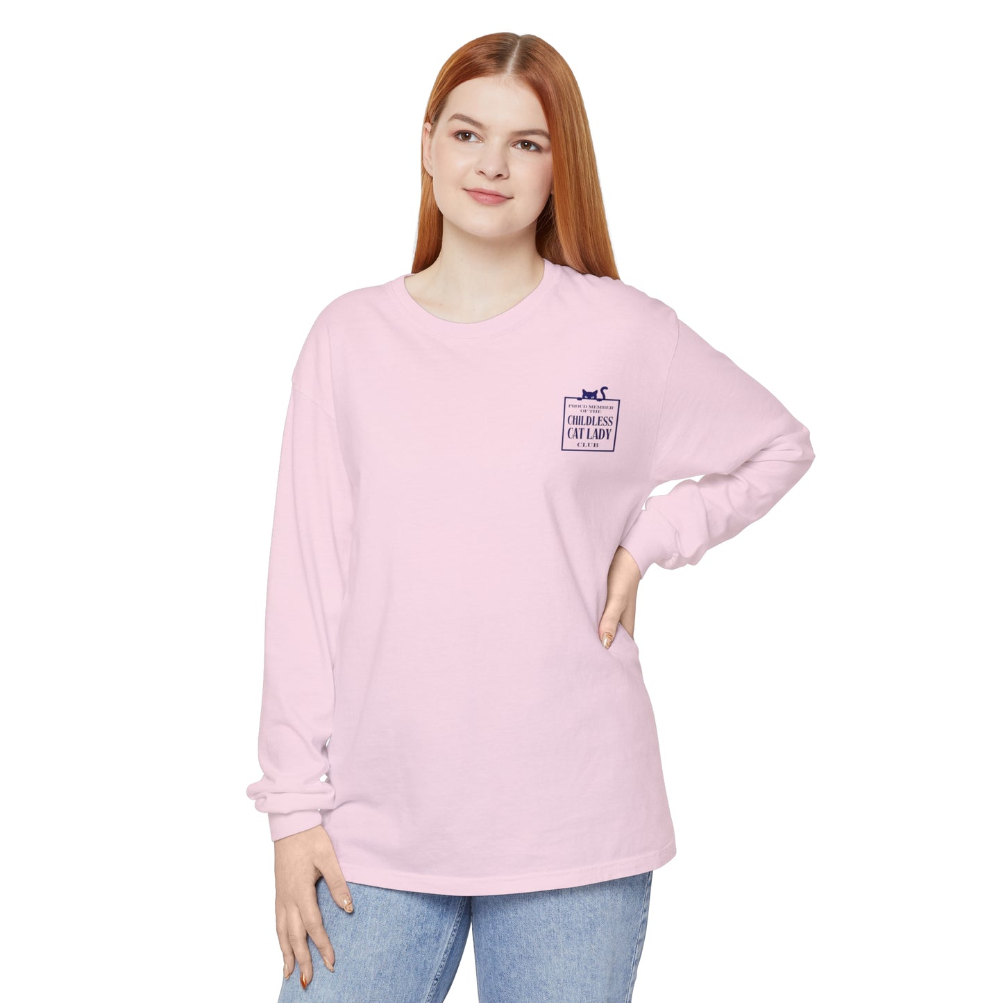 Proud Member of the Childless Cat Lady Society Long Sleeve T-Shirt – Comfort Colors Garment-Dyed
