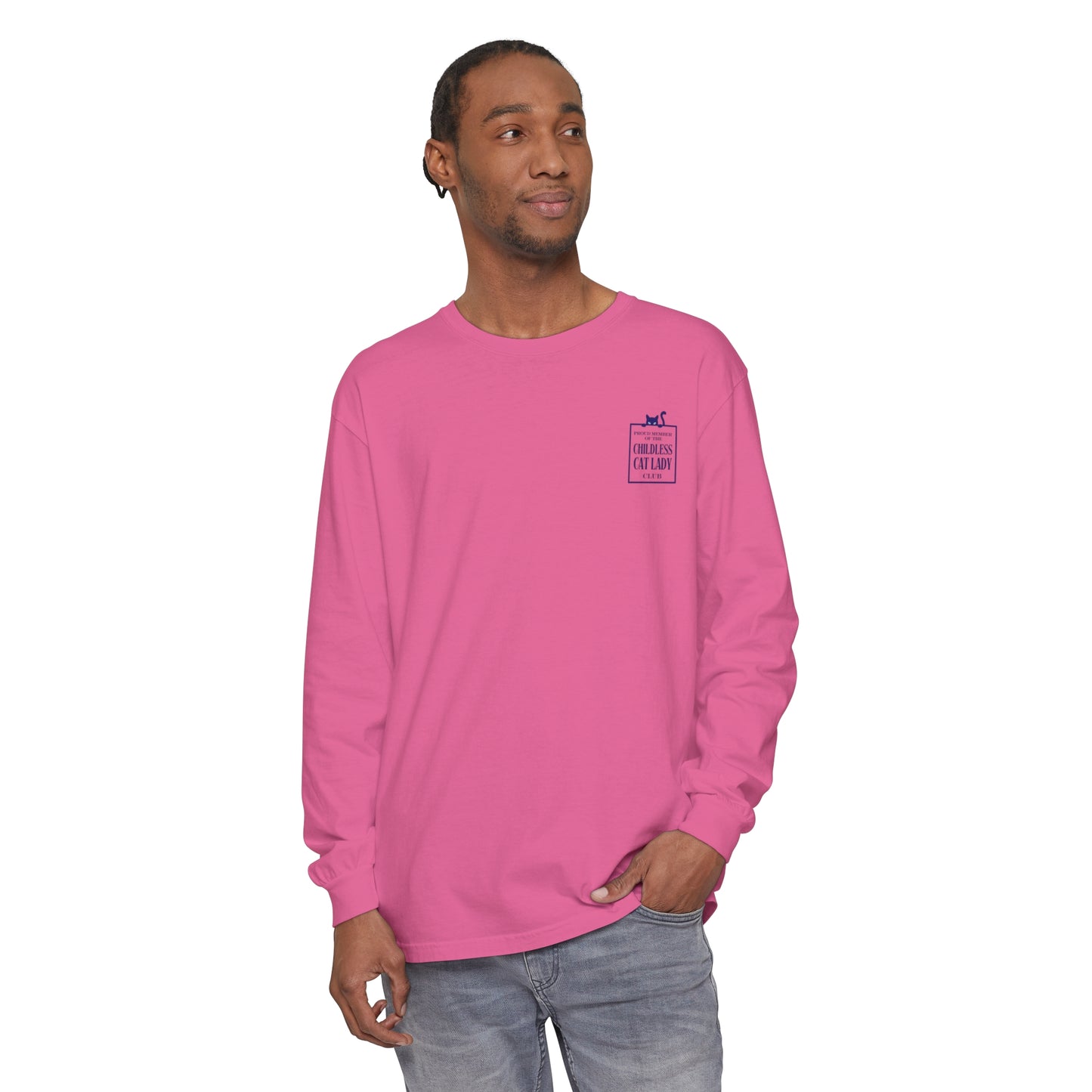 Proud Member of the Childless Cat Lady Society Long Sleeve T-Shirt – Comfort Colors Garment-Dyed