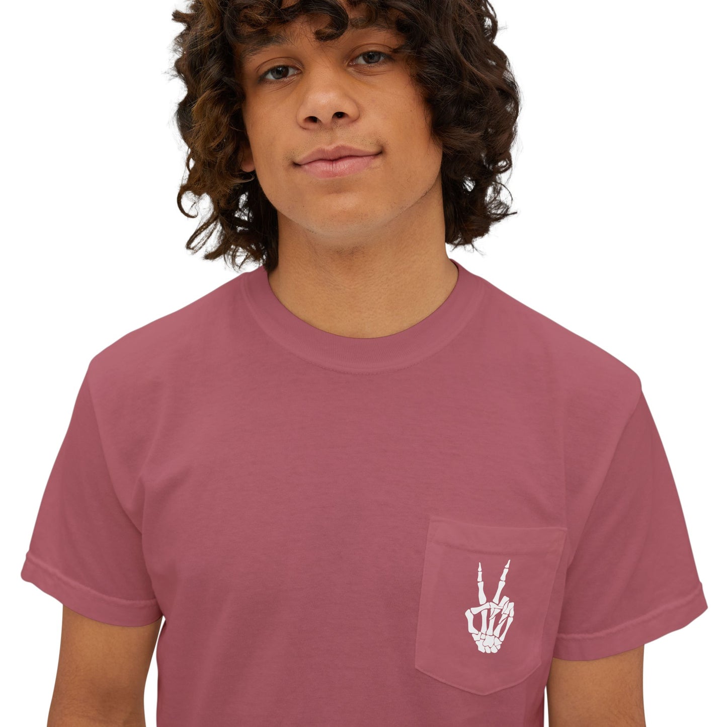 Spooky Season Skeleton Hand & Dancing Skeletons Pocket Tee – Comfort Colors 6030