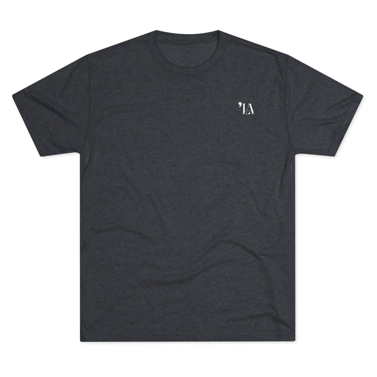 Subtle "LA" Logo Tee – Unisex Tri-Blend Crew by Next Level