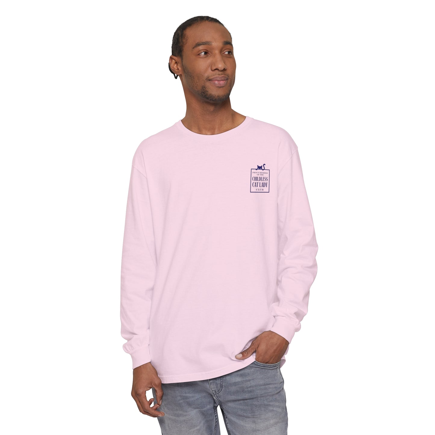 Proud Member of the Childless Cat Lady Society Long Sleeve T-Shirt – Comfort Colors Garment-Dyed