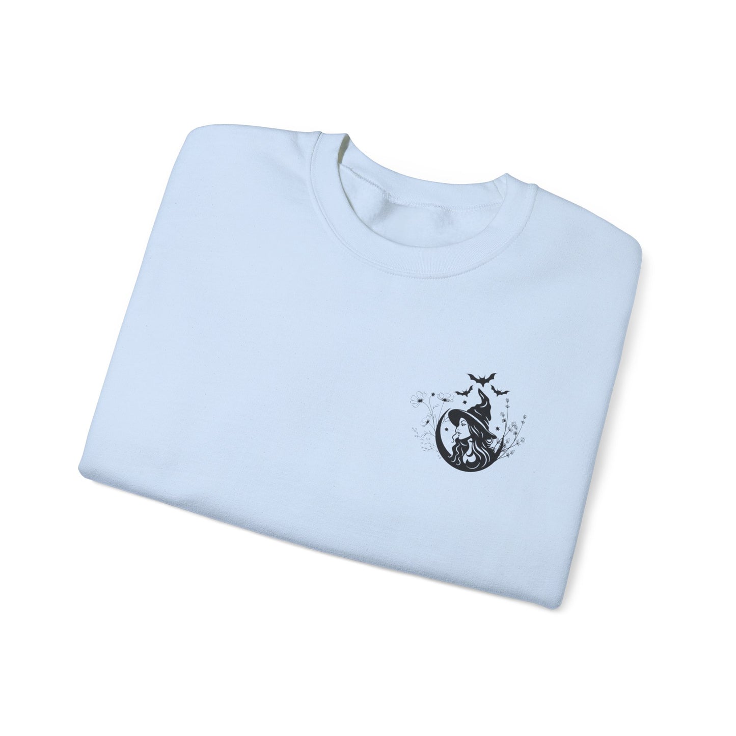 Midnight Reader Club Floral Witch Sweatshirt – Unisex Heavy Blend Crewneck