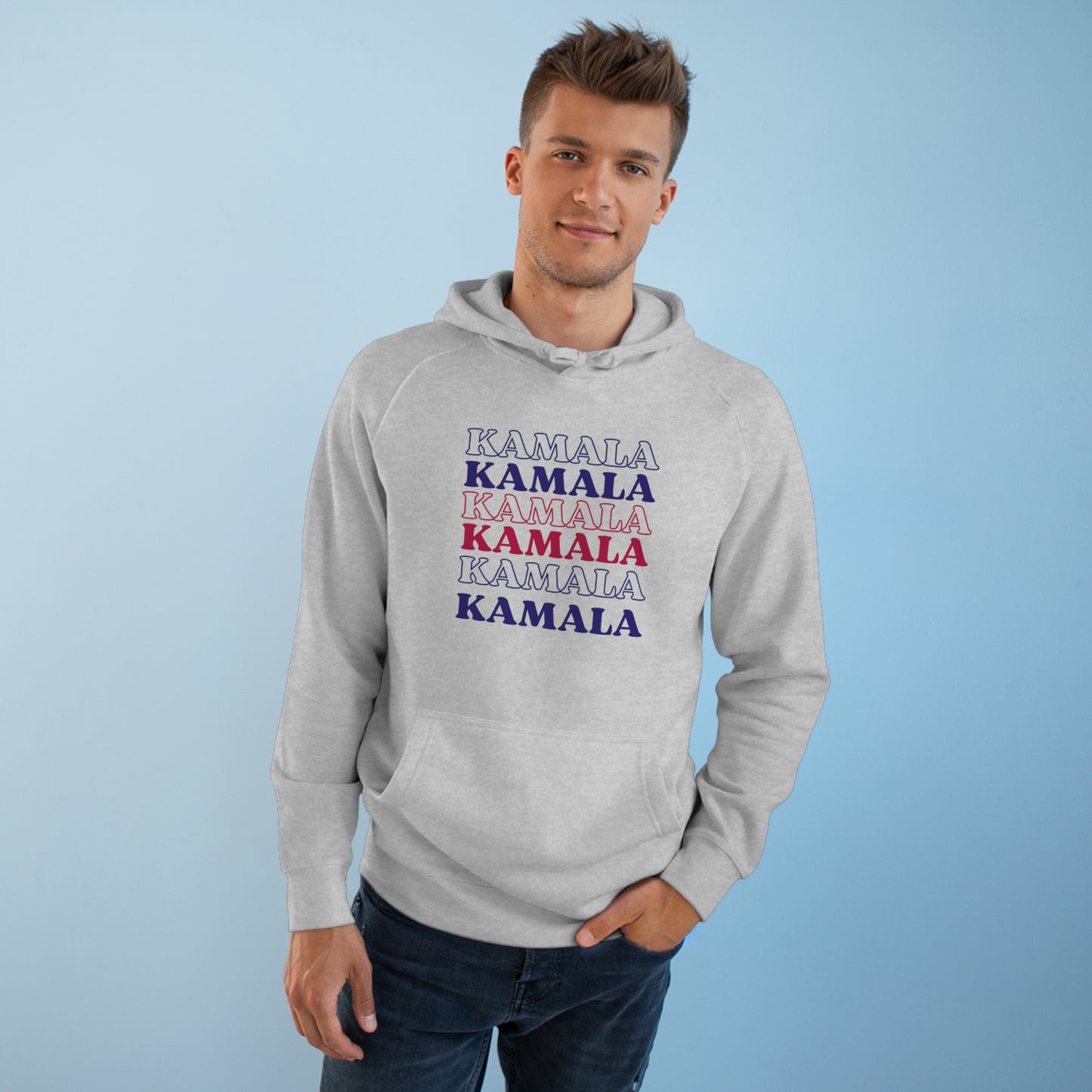 Kamala 2024 Repeating Text – Unisex Supply Hoodie