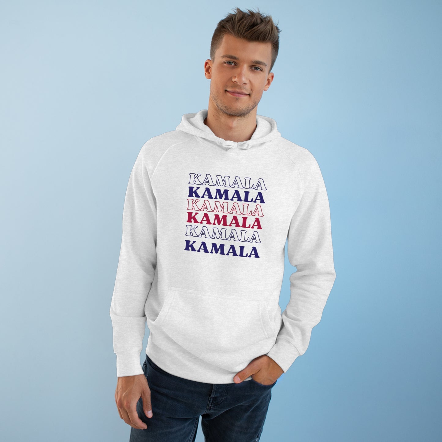 Kamala 2024 Repeating Text – Unisex Supply Hoodie