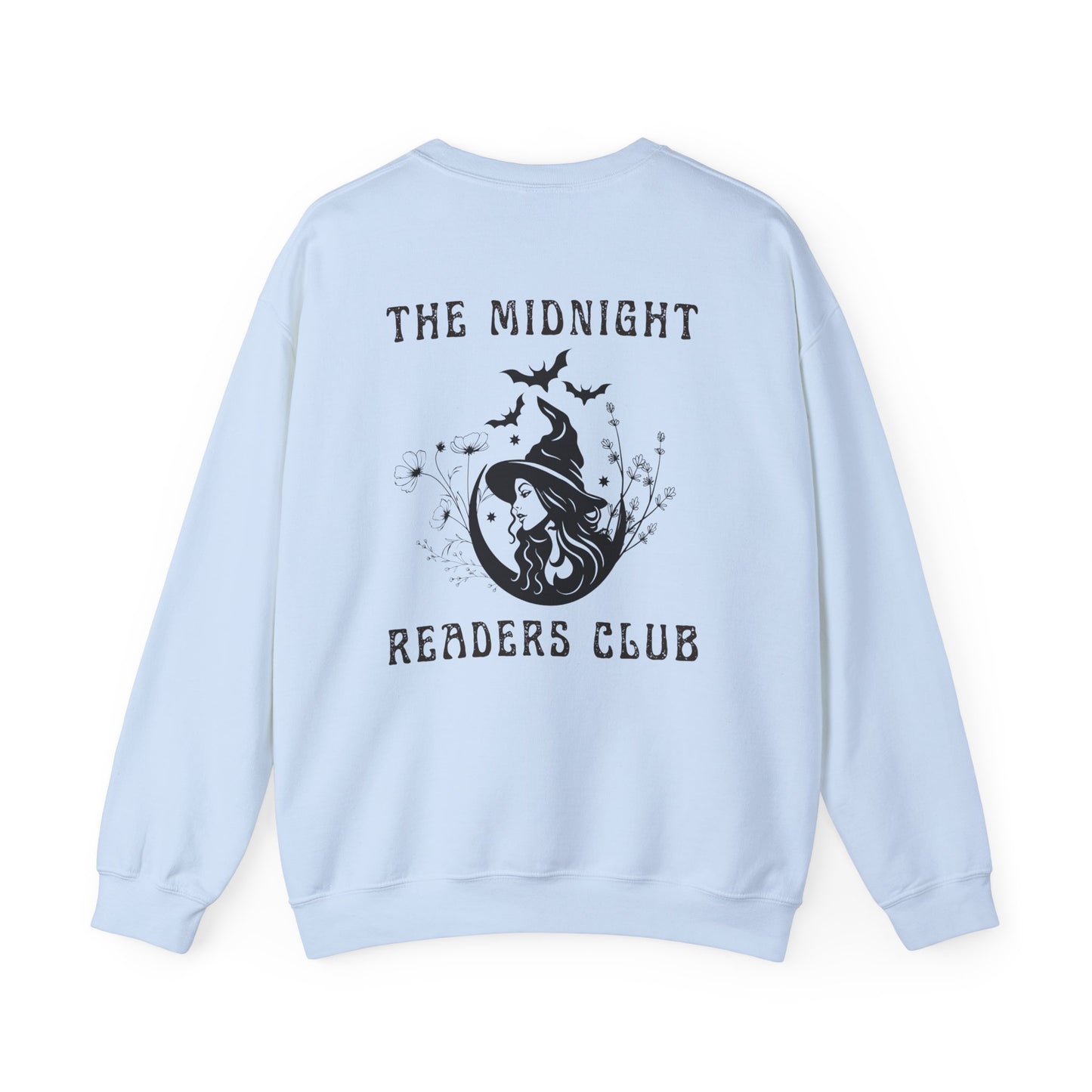 Midnight Reader Club Floral Witch Sweatshirt – Unisex Heavy Blend Crewneck