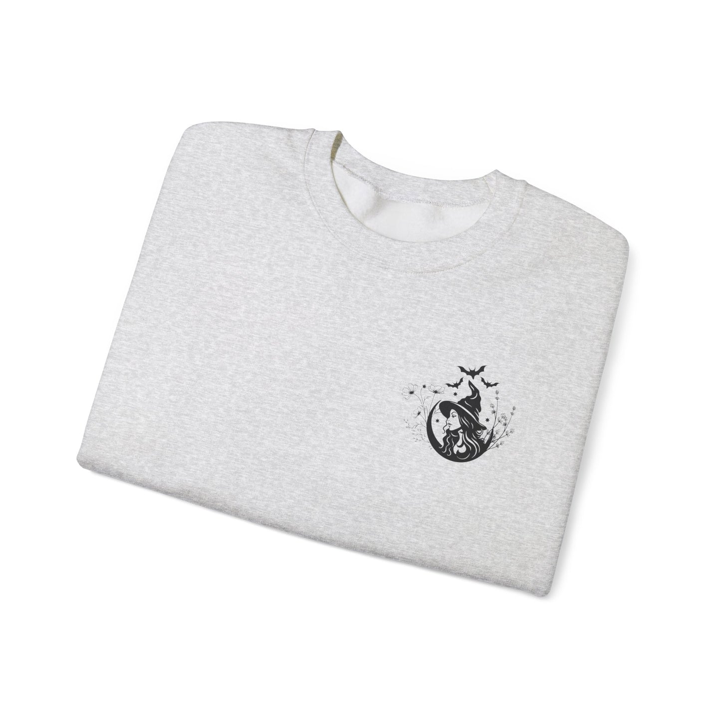 Midnight Reader Club Floral Witch Sweatshirt – Unisex Heavy Blend Crewneck