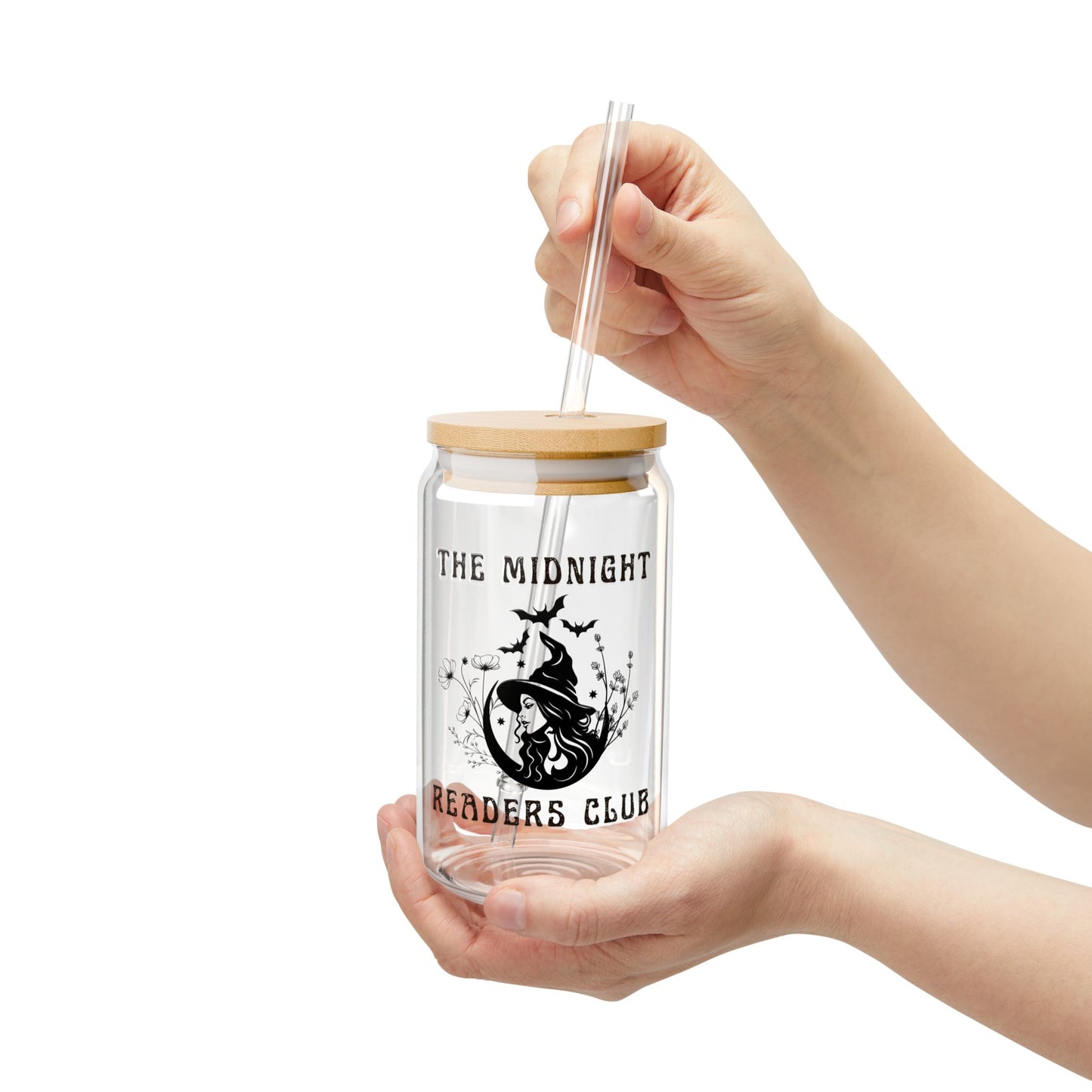 Midnight Readers Club 16oz Sipper Glass – Stylish and Durable