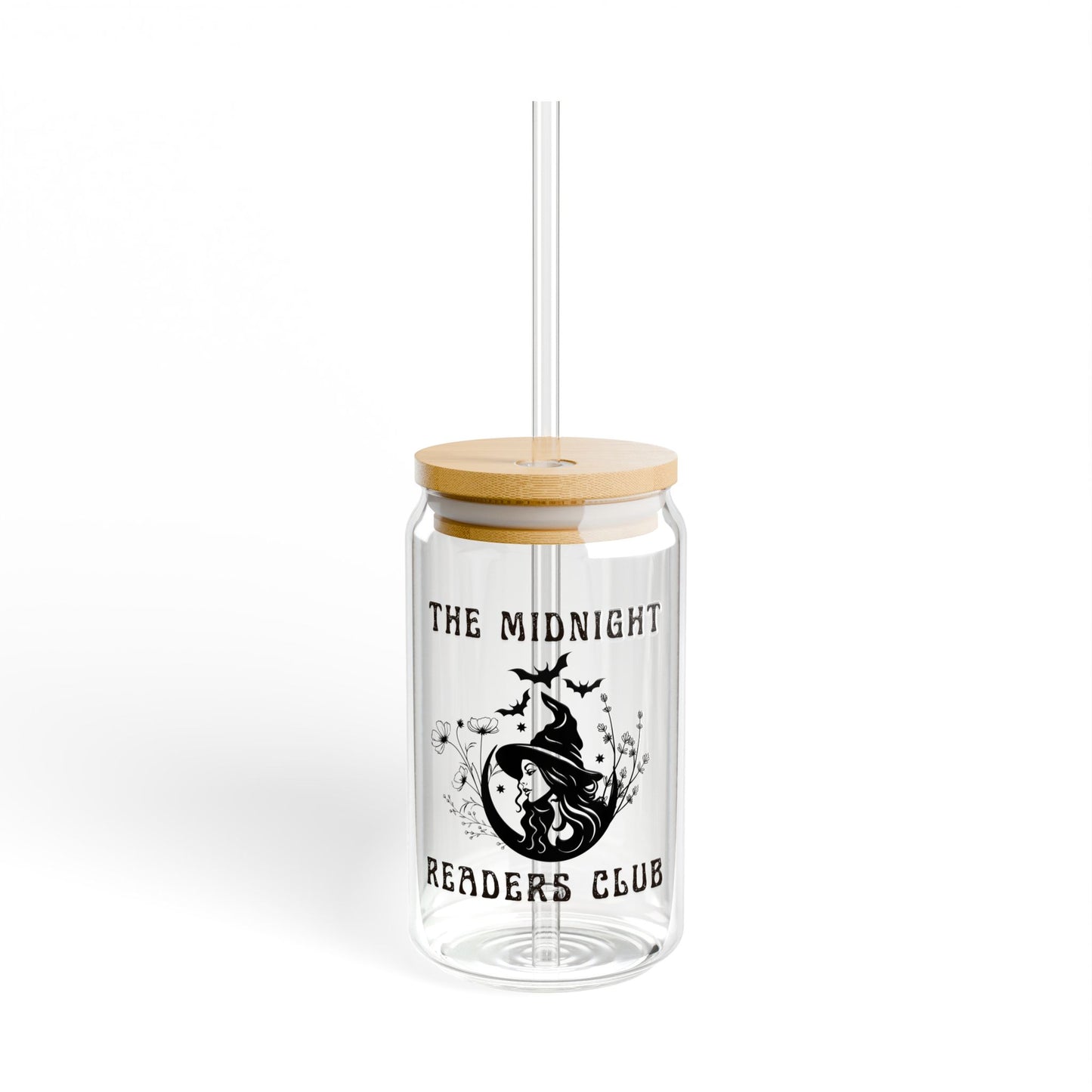 Midnight Readers Club 16oz Sipper Glass – Stylish and Durable