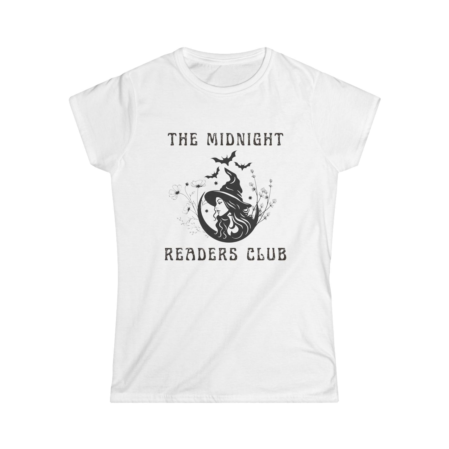 Midnight Readers Club Women's Softstyle Tee – Feminine Fit, 100% Ringspun Cotton