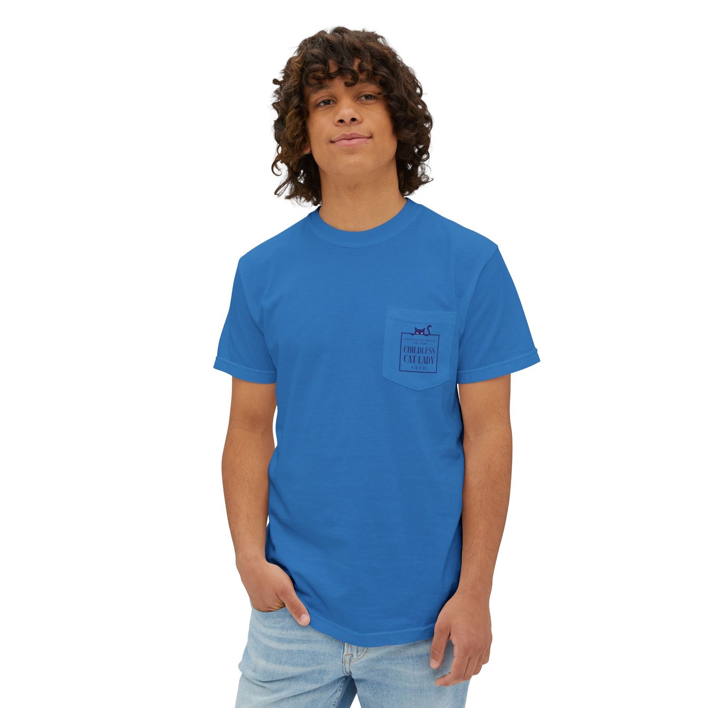 Proud Member of the Childless Cat Lady Society T-Shirt – Comfort Colors Pocket Tee