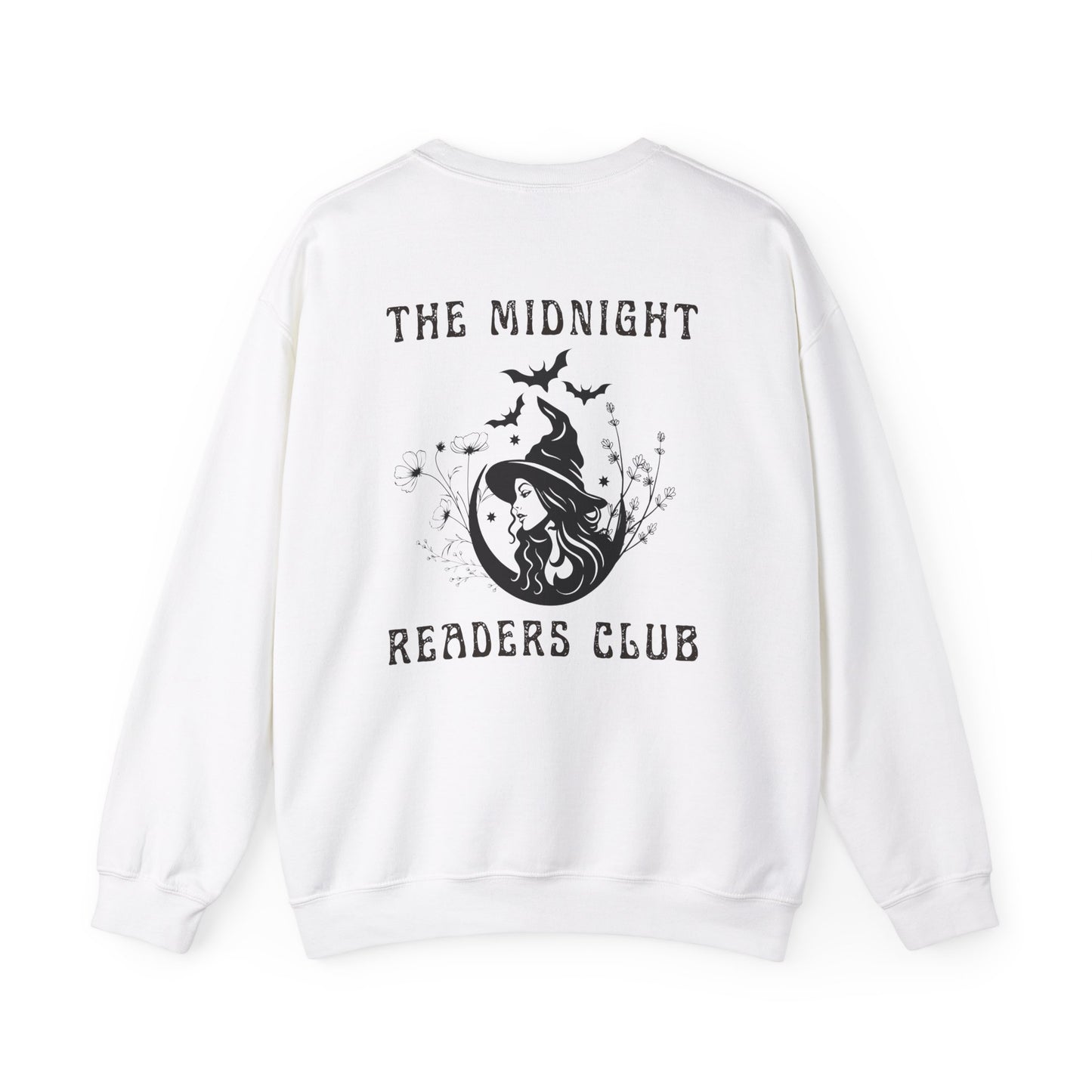 Midnight Reader Club Floral Witch Sweatshirt – Unisex Heavy Blend Crewneck