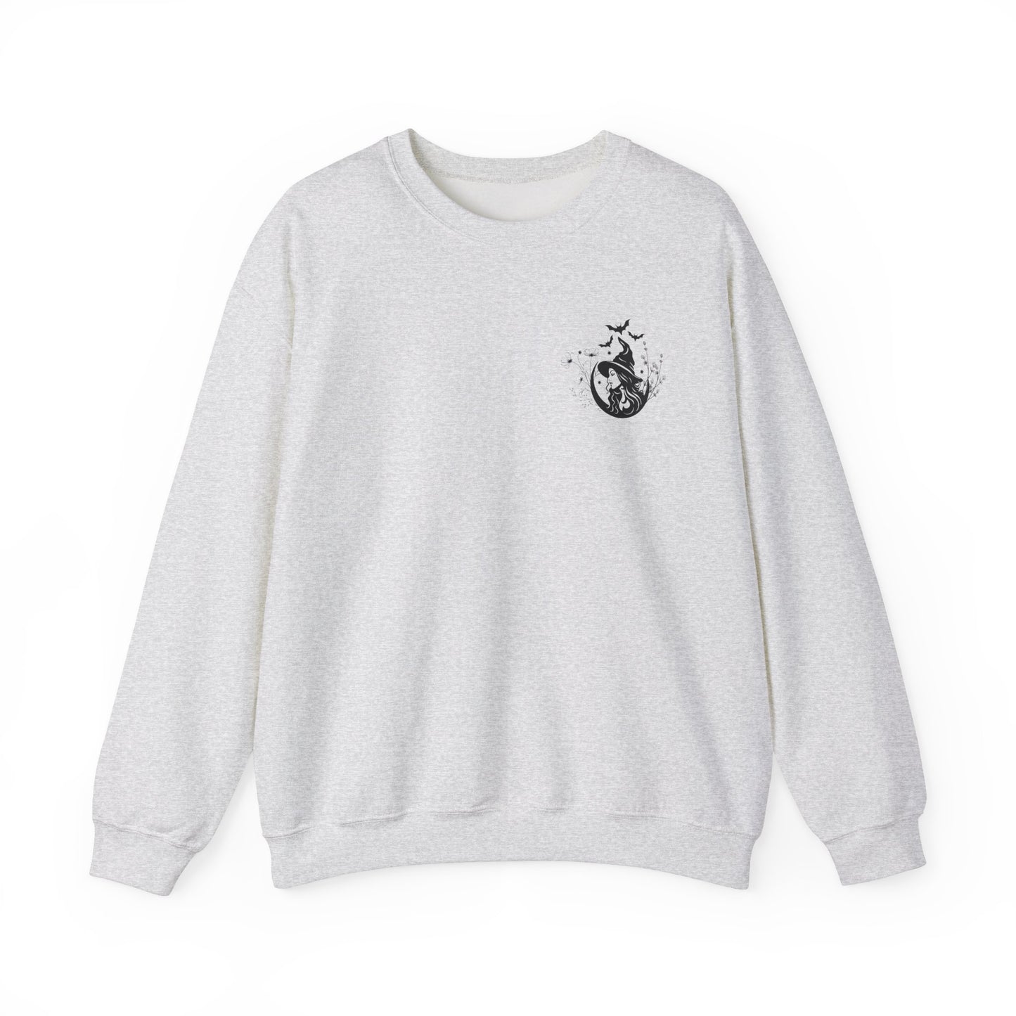 Midnight Reader Club Floral Witch Sweatshirt – Unisex Heavy Blend Crewneck