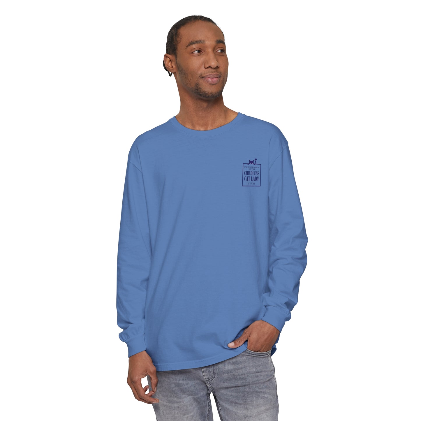 Proud Member of the Childless Cat Lady Society Long Sleeve T-Shirt – Comfort Colors Garment-Dyed