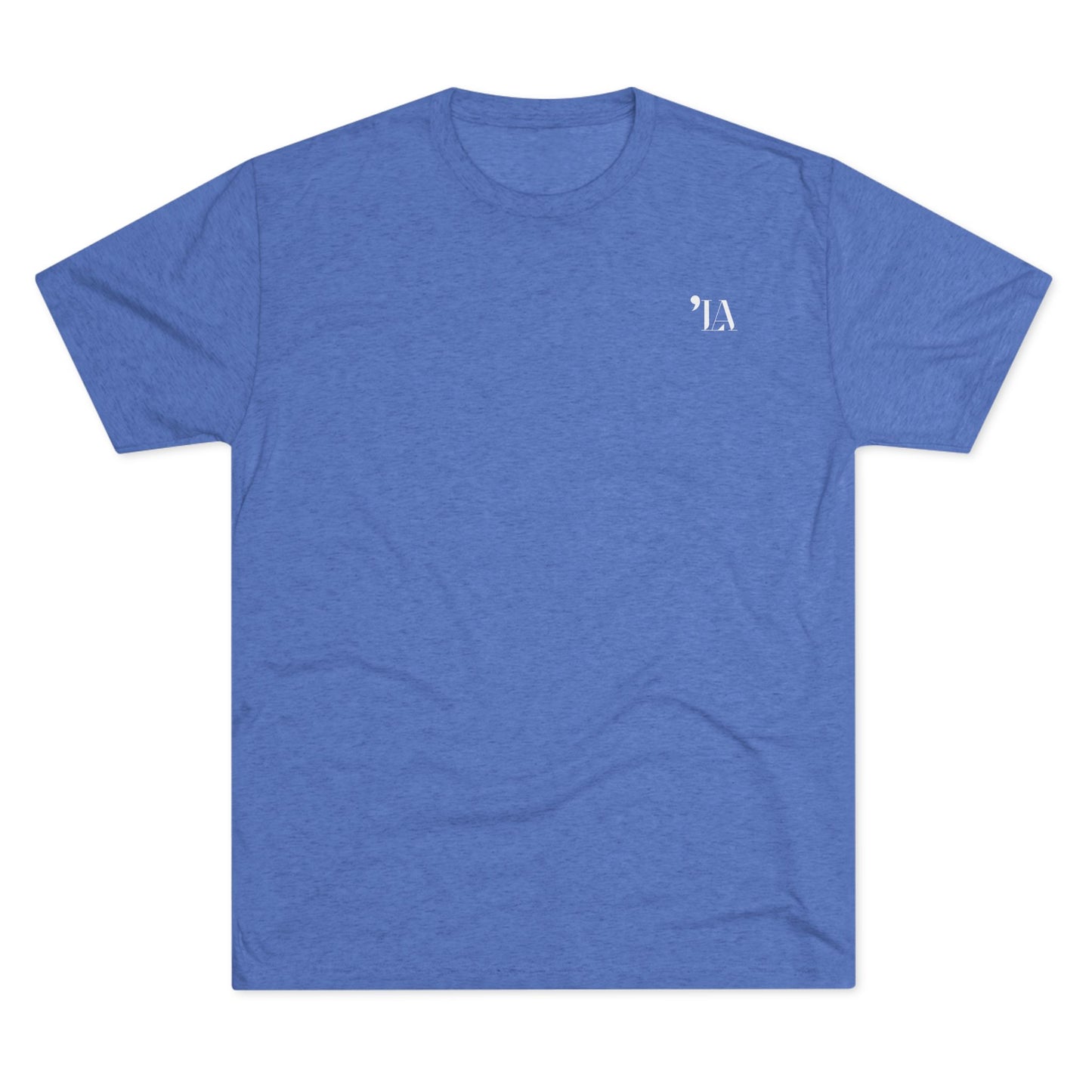 Subtle "LA" Logo Tee – Unisex Tri-Blend Crew by Next Level