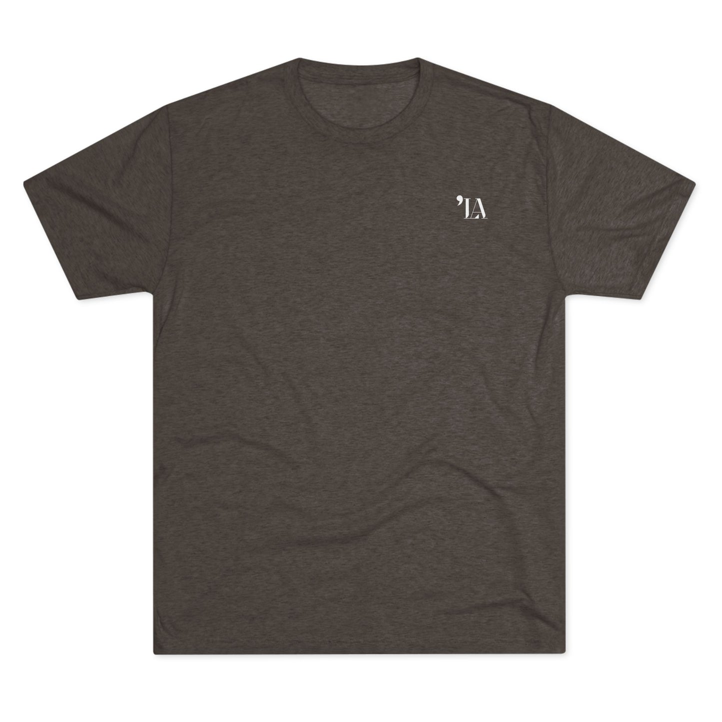 Subtle "LA" Logo Tee – Unisex Tri-Blend Crew by Next Level