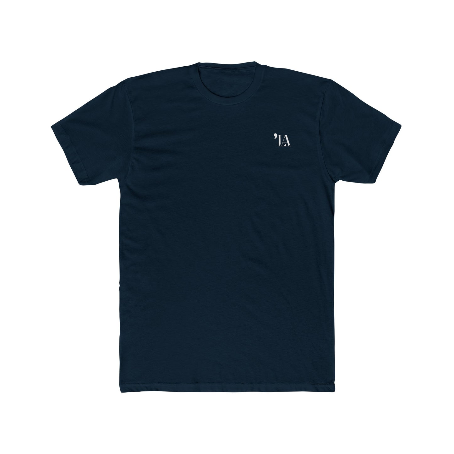 Subtle "LA" Logo Tee – Unisex Cotton Crew