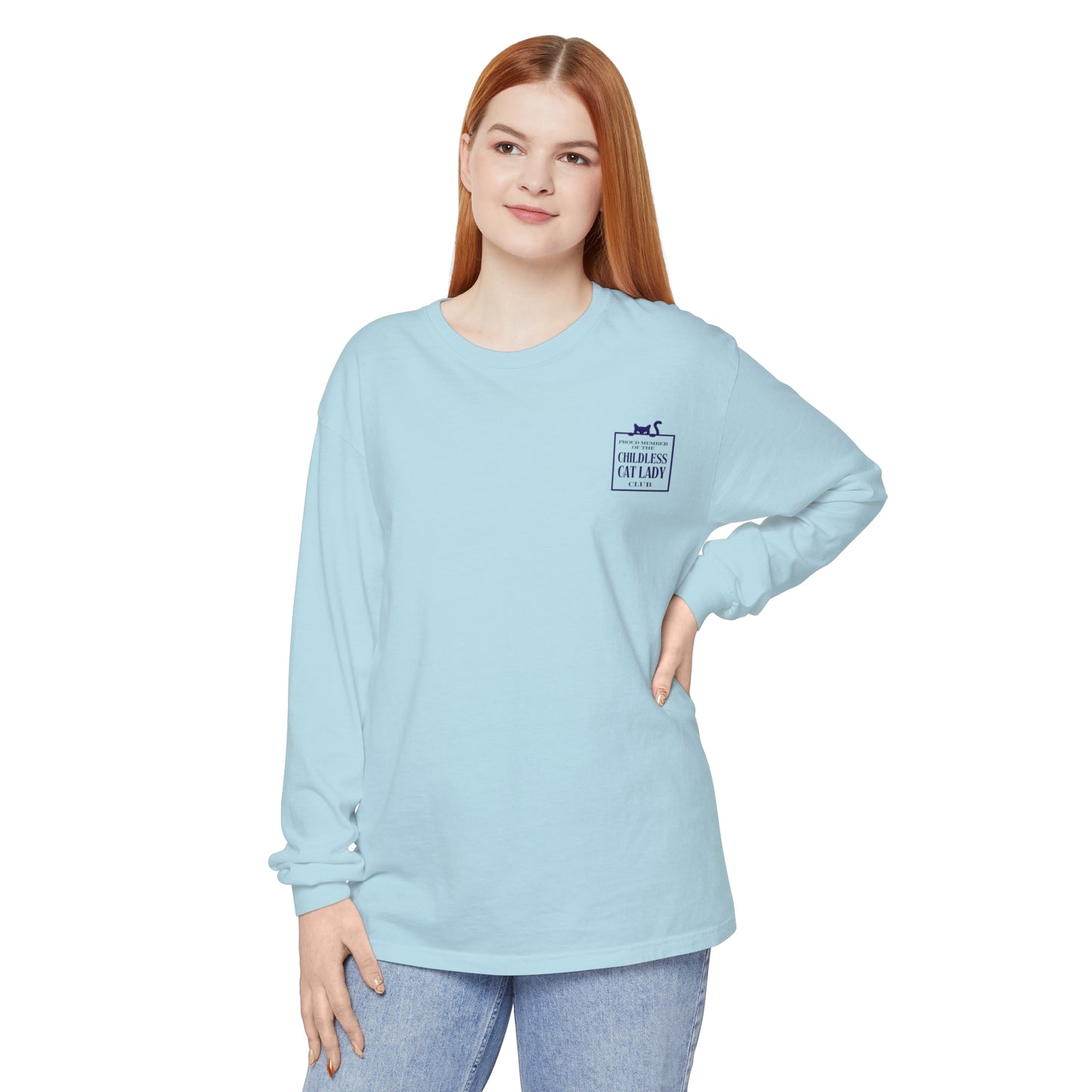 Proud Member of the Childless Cat Lady Society Long Sleeve T-Shirt – Comfort Colors Garment-Dyed