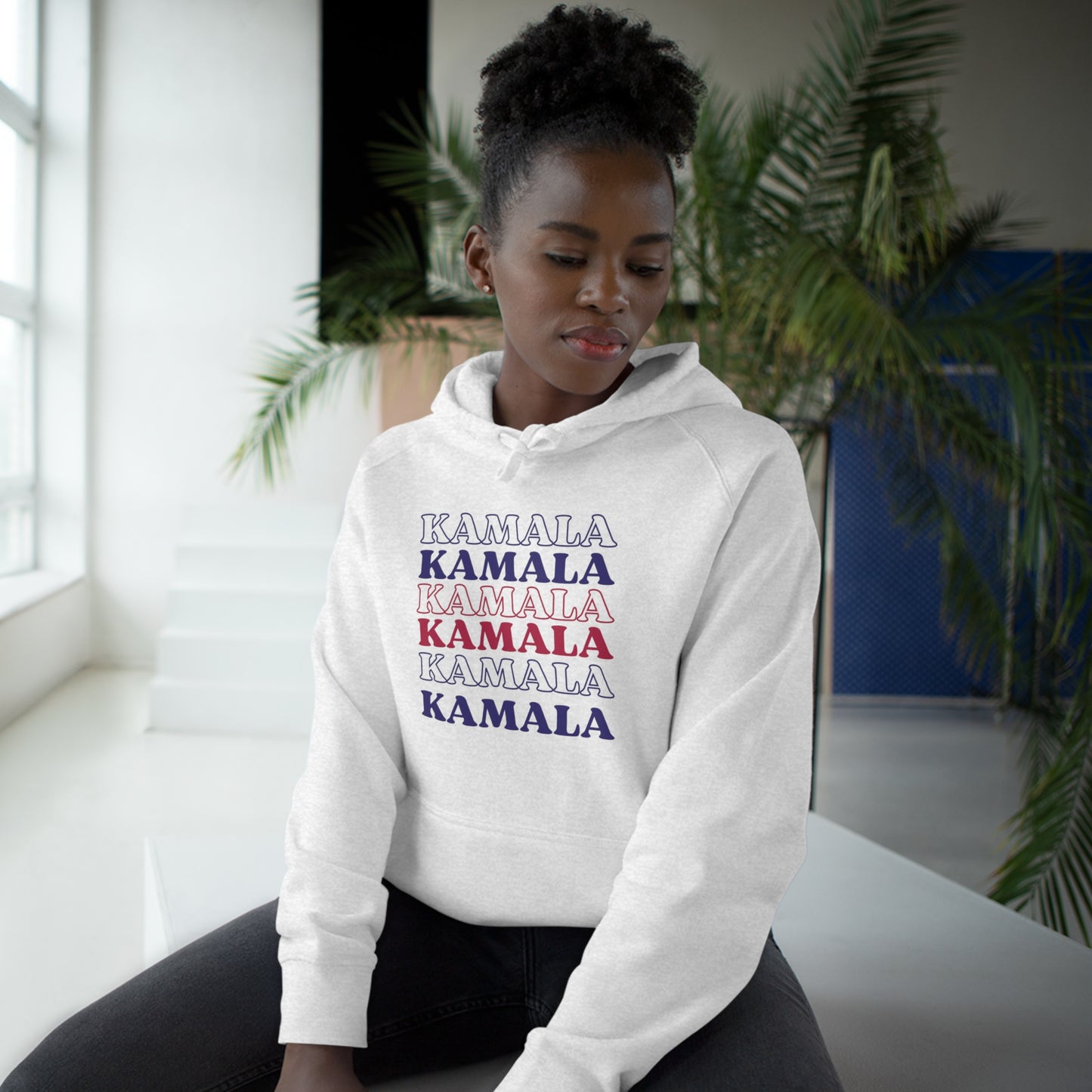 Kamala 2024 Repeating Text – Unisex Supply Hoodie