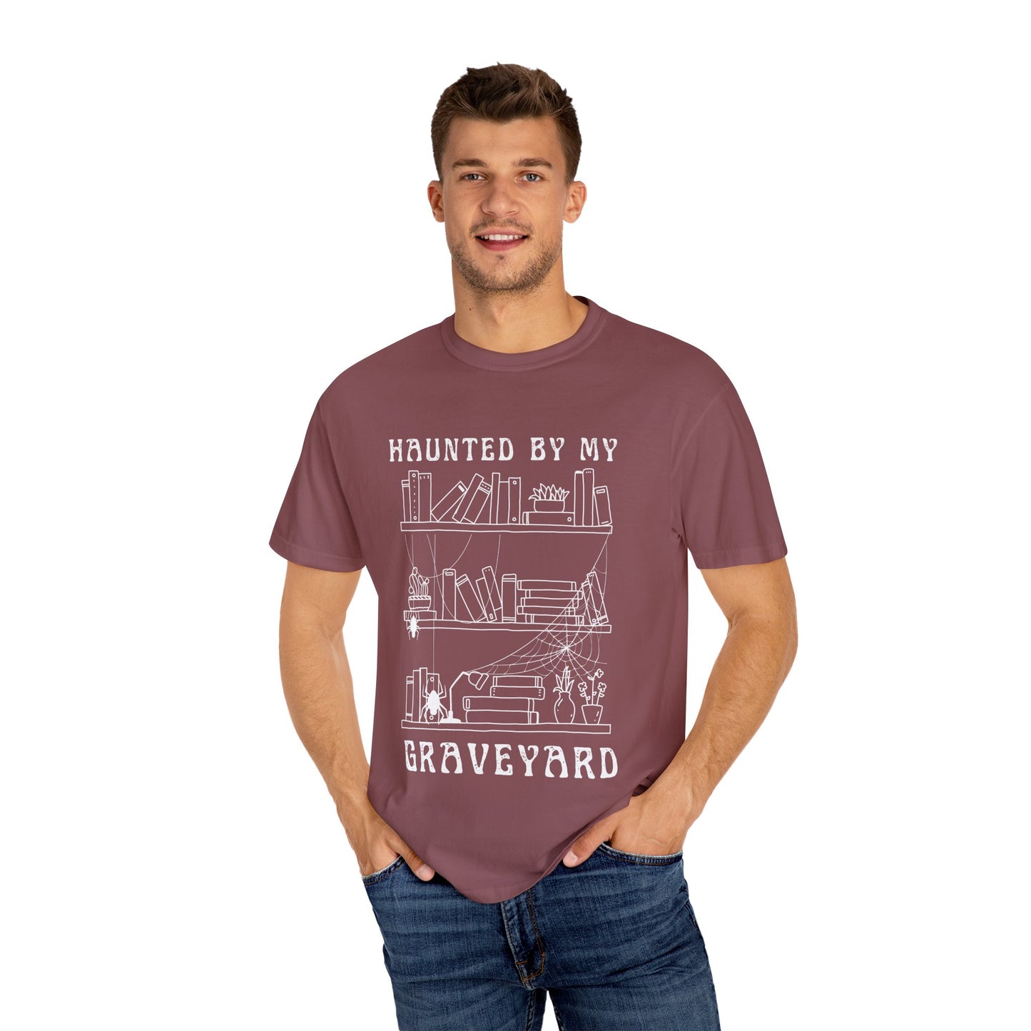 Haunted by My Graveyard of Unread Books T-Shirt – Comfort Colors 1717