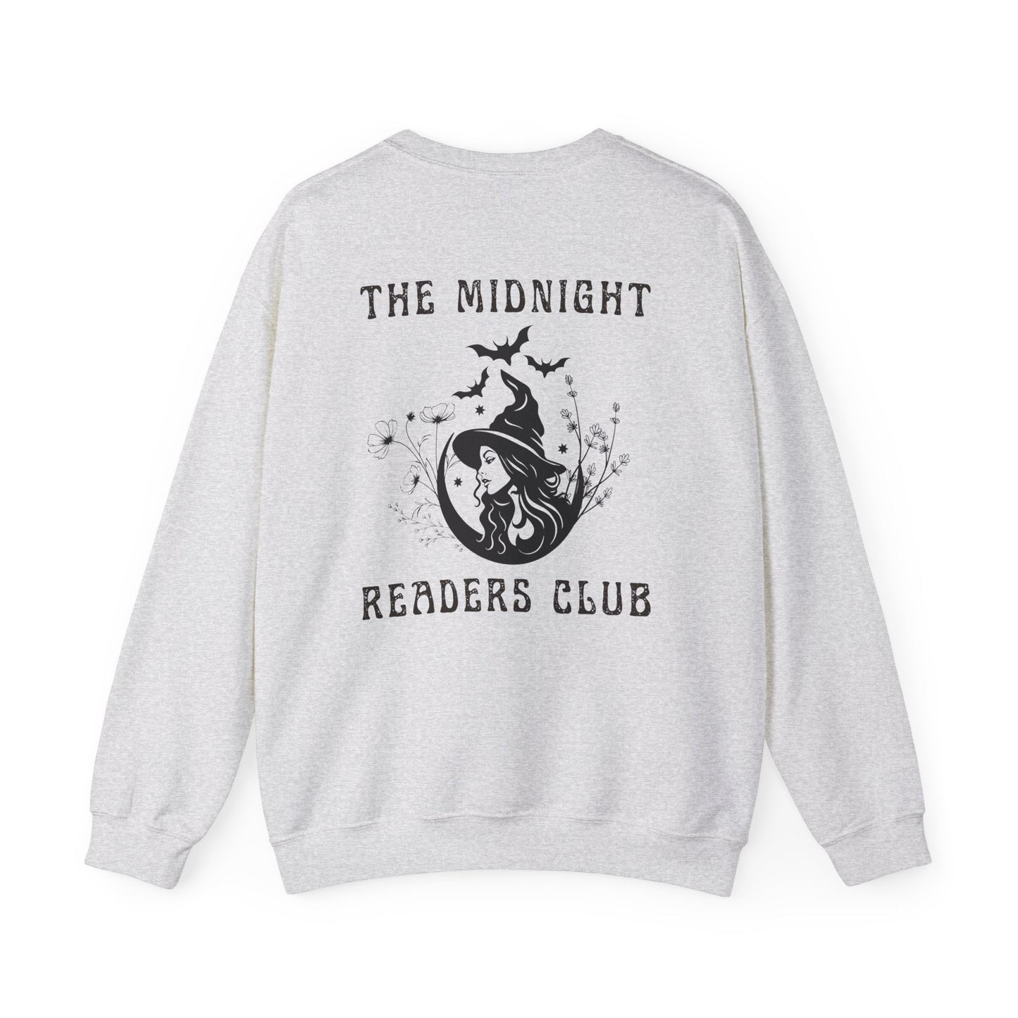Midnight Reader Club Floral Witch Sweatshirt – Unisex Heavy Blend Crewneck