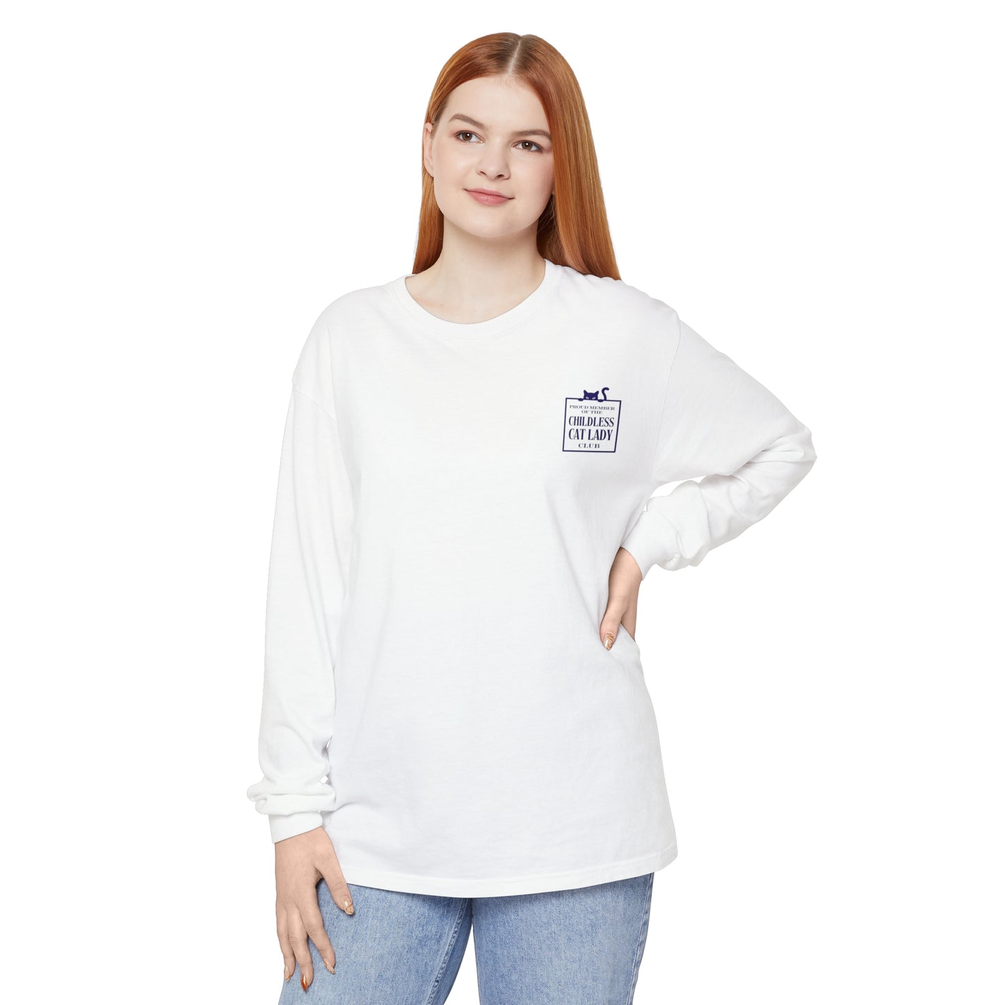 Proud Member of the Childless Cat Lady Society Long Sleeve T-Shirt – Comfort Colors Garment-Dyed