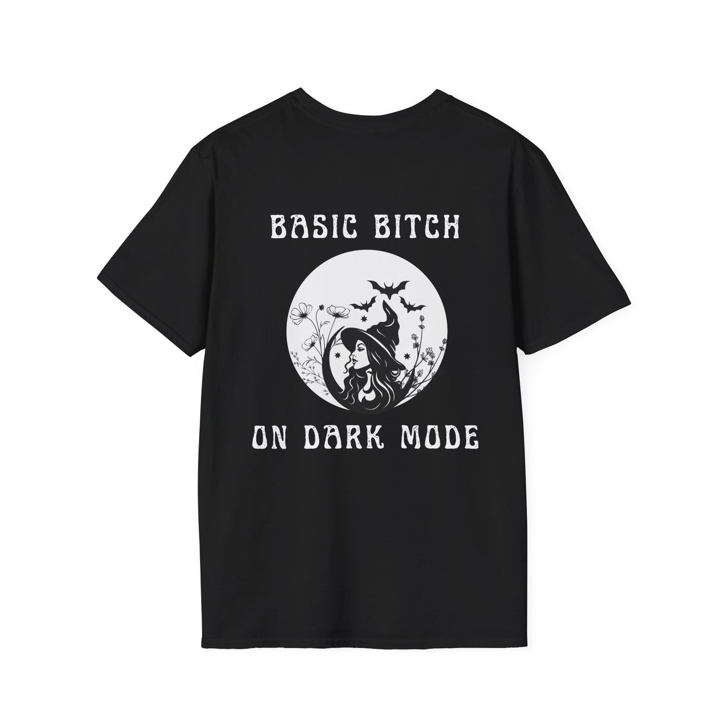 Basic B in Dark Mode Unisex Soft-Style T-Shirt (Black)