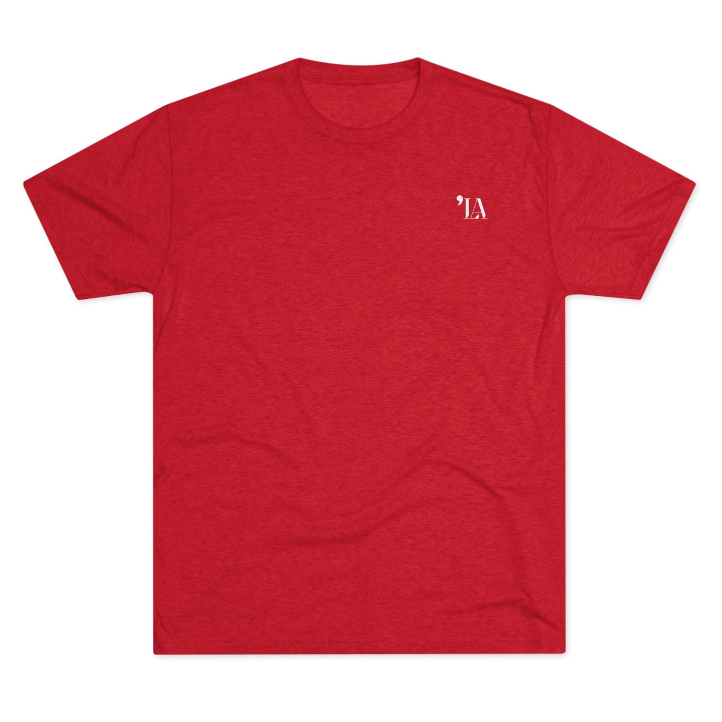 Subtle "LA" Logo Tee – Unisex Tri-Blend Crew by Next Level
