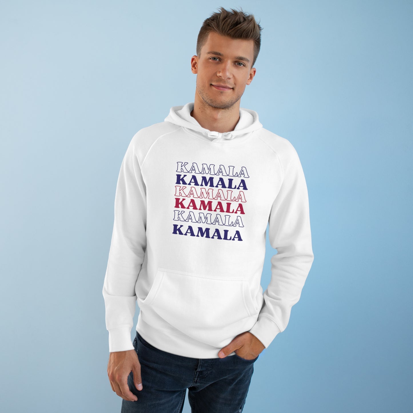 Kamala 2024 Repeating Text – Unisex Supply Hoodie