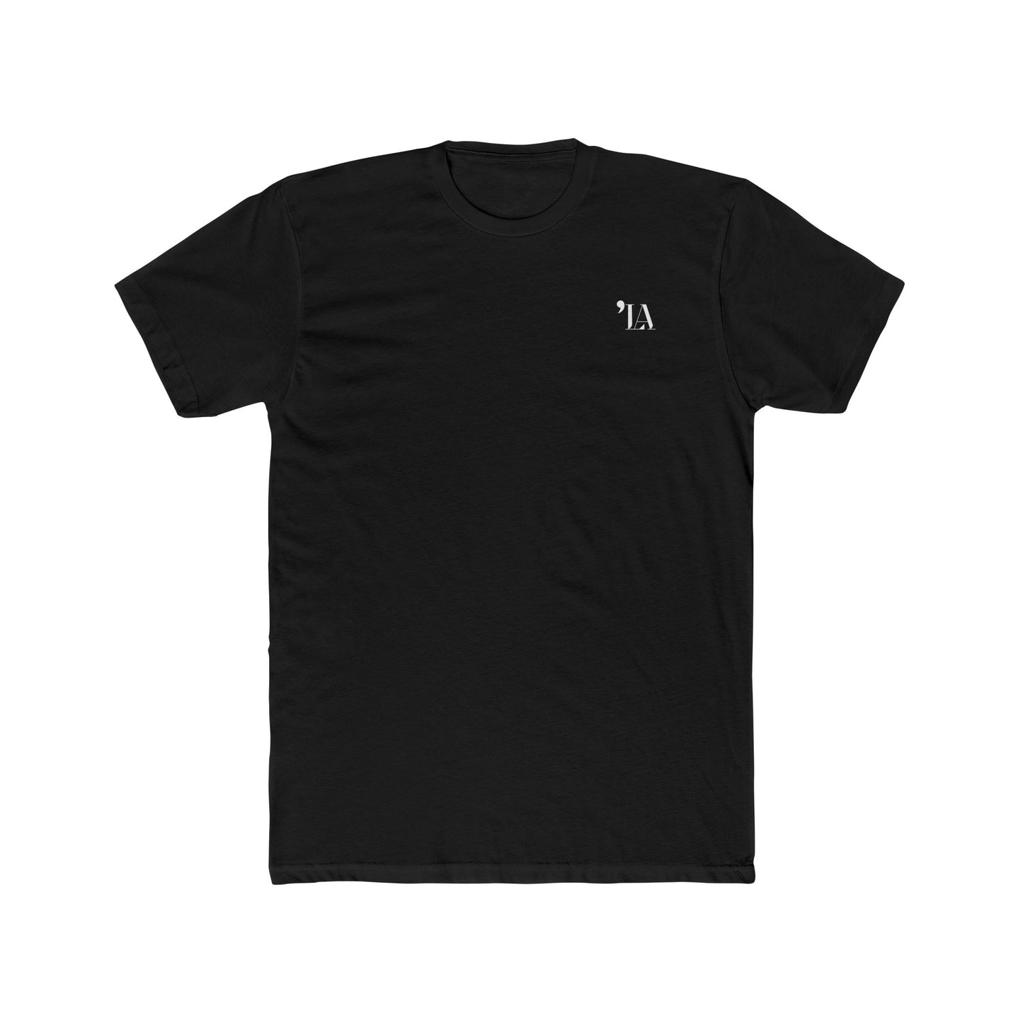 Subtle "LA" Logo Tee – Unisex Cotton Crew