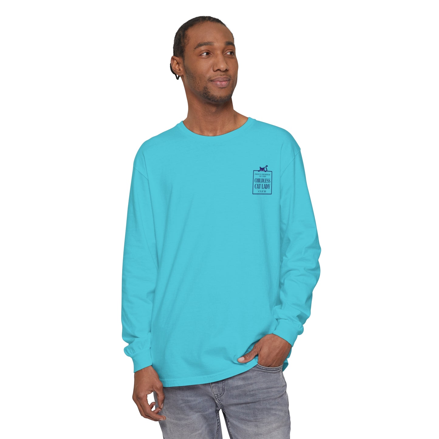 Proud Member of the Childless Cat Lady Society Long Sleeve T-Shirt – Comfort Colors Garment-Dyed