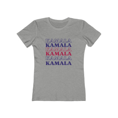 Kamala 2024 Repeating Text Tee – Next Level Boyfriend T-Shirt