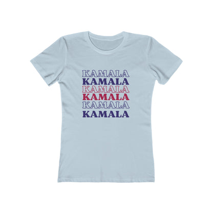 Kamala 2024 Repeating Text Tee – Next Level Boyfriend T-Shirt