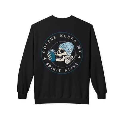 Coffee Keeps My Spirit Alive Skeleton Sweatshirt – Unisex Gildan® SF000 Sweatshirt